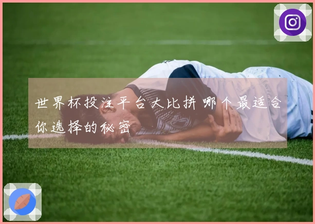 世界杯投注平台大比拼 哪个最适合你选择的秘密